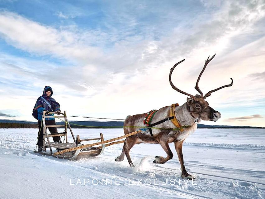 Voyage Laponie Finlande père noël 2023 2024 tout inclus séjour traineau de rennes ferme de rennes