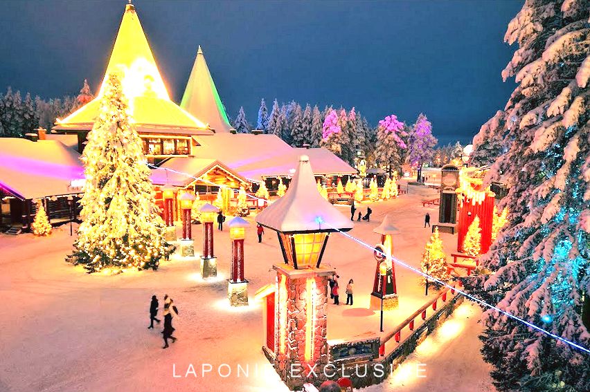 voyage sejour Rovaniemi village pere noel tout compris chalets ou hotels Laponie Finlande