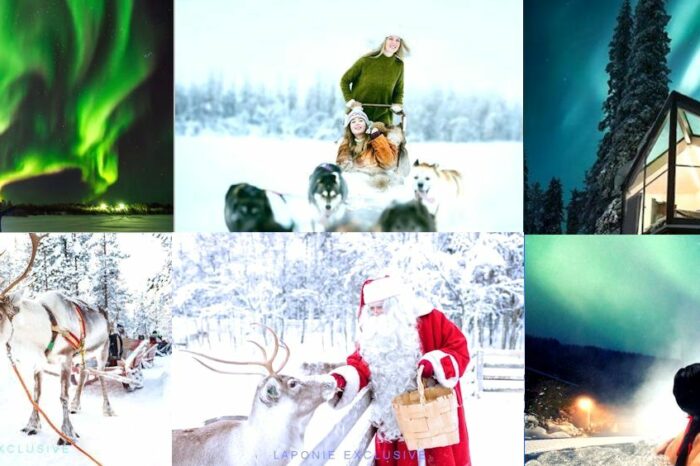 Voyage Noël 2026 Laponie départ 22 décembre 2026, Multi-Activités et Safari Motoneige… Igloo de Verre Aurora Panorama Igloo