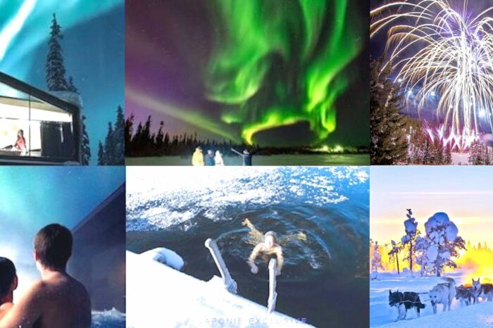Voyage Réveillon 2027 Laponie départ 30 décembre 2026, Multi-Activités et Safari Motoneige… Igloo de Verre Aurora Panorama Igloo
